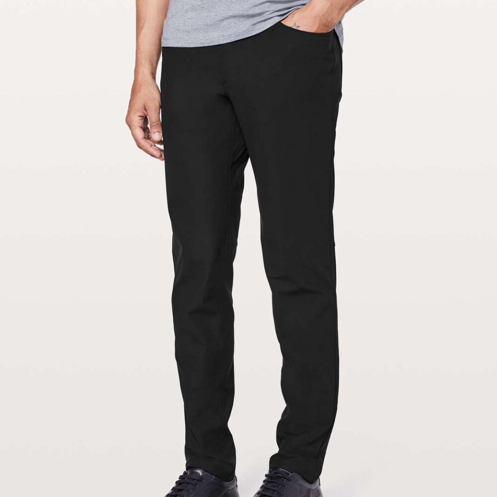 NWOT Lululemon ABC Slim *Warpstreme Pants Black, Size 34" Waist x 33" Inseam